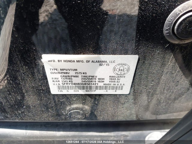 Продажа на аукционе авто 2016 Acura Mdx, vin: 5FRYD4H83GB501421, номер лота: 12651244