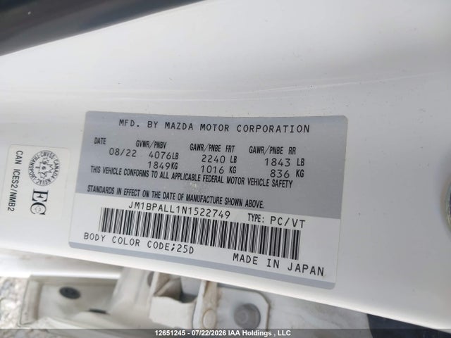 Mazda 3 2022 JM1BPALL1N1522749 Image 9