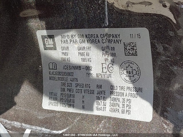 Buick Encore 2016 KL4CJGSB2GB569832 Image 9