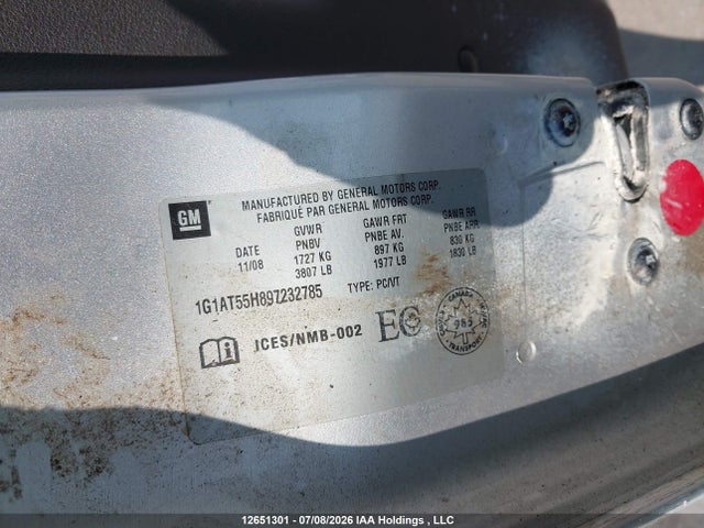 Продажа на аукционе авто 2009 Chevrolet Cobalt, vin: 1G1AT55H897232785, номер лота: 12651301