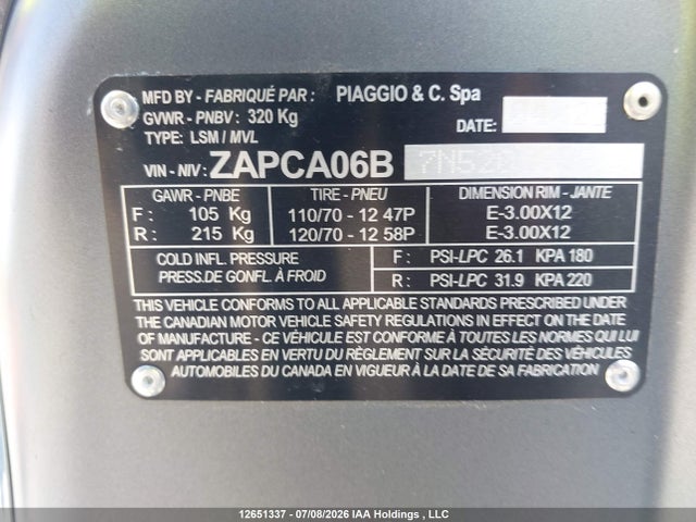 Vespa Primavera/sprint 50 2022 ZAPCA06B7N5202099 Image 13