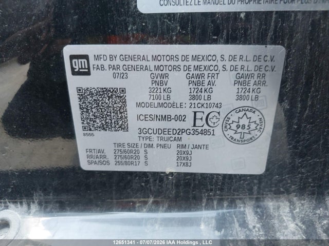 Chevrolet Silverado 1500 2023 3GCUDEED2PG354851 Image 9