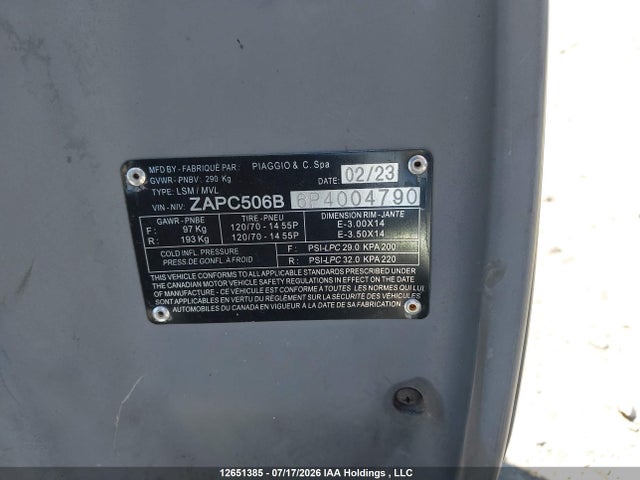 Piaggio Typhoon 50 2023 ZAPC506B6P4004790 Image 10
