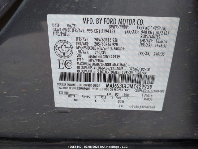 Ford Ecosport Se 2021 MAJ6S3GL3MC429939 Image 9