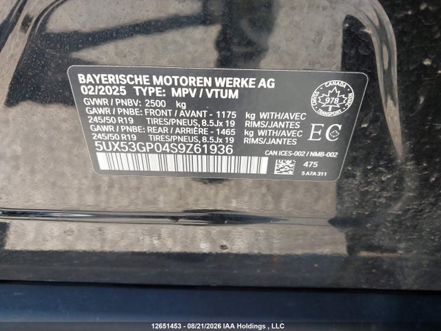 5UX53GP04S9Z61936 BMW X3 30 Xdrive