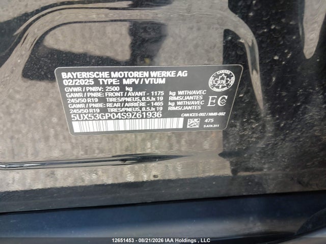 5UX53GP04S9Z61936 BMW X3 30 Xdrive