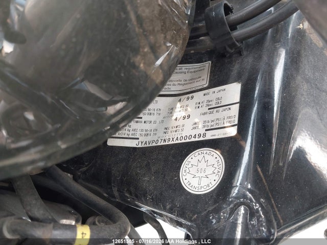 1999 Yamaha Xv1600 მანქანა იყიდება აუქციონზე, vin: JYAVP07N9XA000498, აუქციონის ნომერი: 12651505