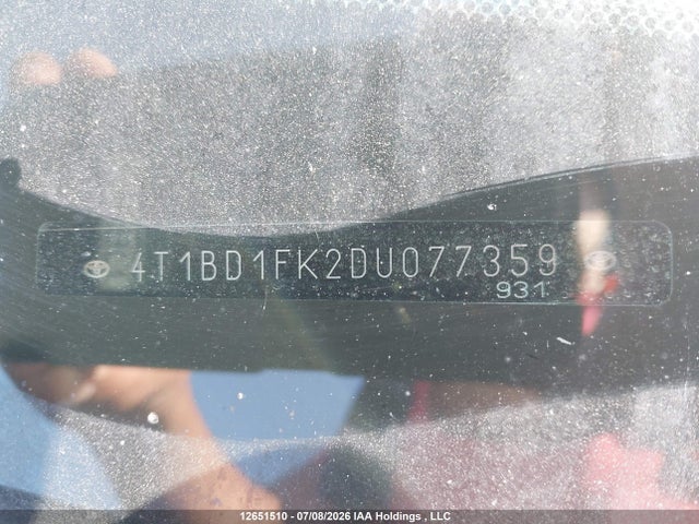 Продажа на аукционе авто 2013 Toyota Camry Hybrid/le/xle, vin: 4T1BD1FK2DU077359, номер лота: 12651510