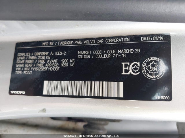 Volvo V60 2015 YV1612SB5F1191087 Image 19