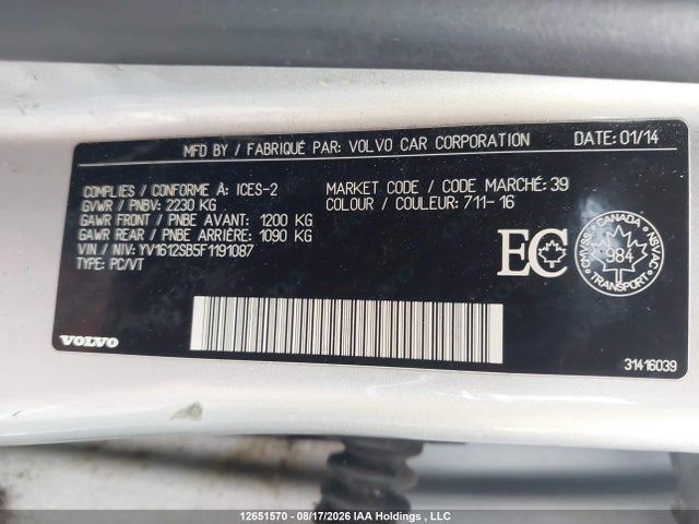 Volvo V60 2015 YV1612SB5F1191087 Image 9