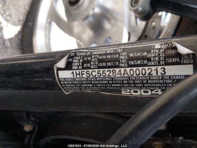 Auction sale of the 2004 Honda Vtx1300 C, vin: 1HFSC55284A000213, lot number: 12651633