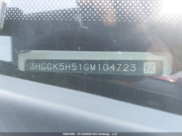 2016 Honda Fit Lx მანქანა იყიდება აუქციონზე, vin: 3HGGK5H51GM104723, აუქციონის ნომერი: 12651650