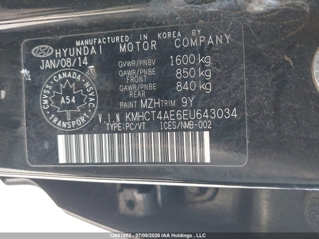 Hyundai ACCENT GL 2014 KMHCT4AE6EU643034 Image 9