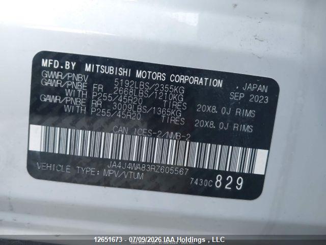 JA4J4WA83RZ605567 Mitsubishi Outlander Sel/platinum Edition