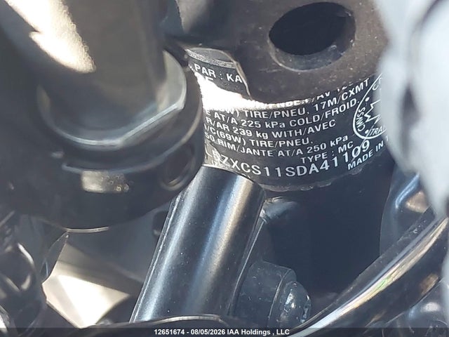 12651674 :رقم المزاد ، ML5ZXCS11SDA41109 vin ، 2025 Kawasaki Zx400 S مزاد بيع