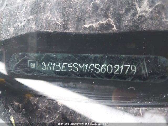 12651721 :رقم المزاد ، 3G1BE5SM1GS602179 vin ، 2016 Chevrolet Cruze مزاد بيع