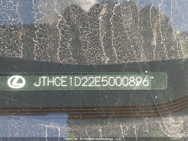 Aukcja sprzedaży 2014 Lexus Is 350, vin: JTHCE1D22E5000896, numer aukcji: 12651735