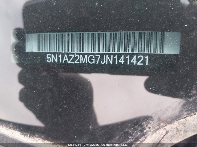5N1AZ2MG7JN141421 Nissan Murano S/sl/sv/platinum