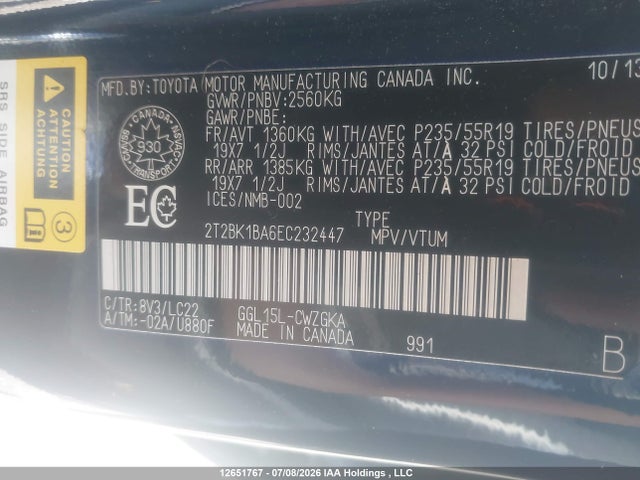 2T2BK1BA6EC232447 Lexus Rx 350 F Sport