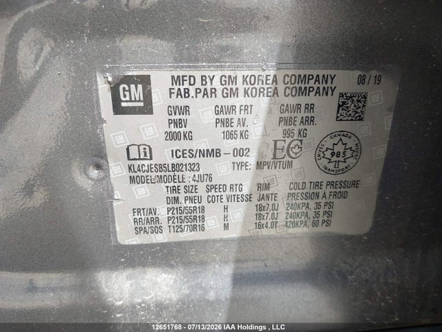 Buick Encore 2020 KL4CJESB5LB021323 Image 9