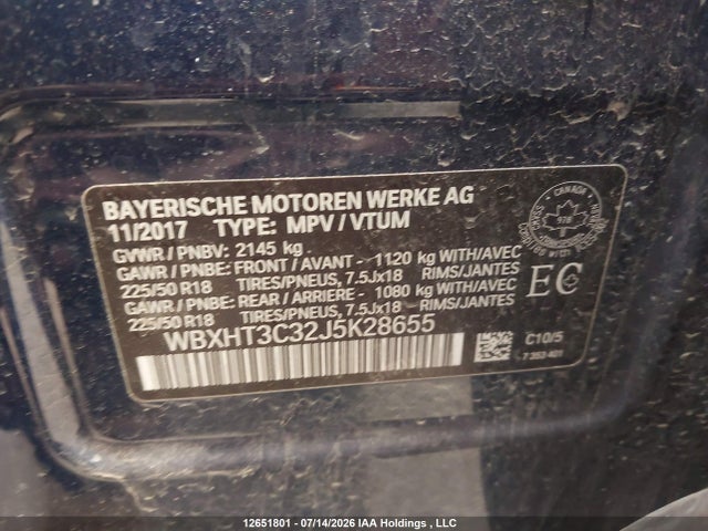 WBXHT3C32J5K28655 BMW X1 Xdrive28i