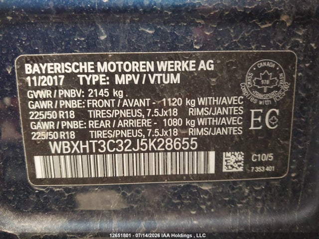 BMW X1 Xdrive28i 2018 WBXHT3C32J5K28655 Image 9