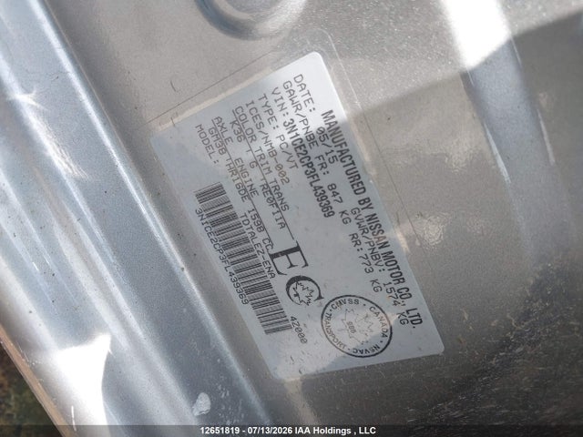 2015 Nissan Versa Note 1.6 S/1.6 Sl/1.6 Sr/1.6 Sv მანქანა იყიდება აუქციონზე, vin: 3N1CE2CP3FL439369, აუქციონის ნომერი: 12651819