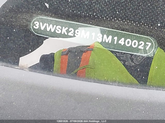 12651826 :رقم المزاد ، 3VWSK29M13M140027 vin ، 2003 Volkswagen Jetta Gls 2.0l مزاد بيع