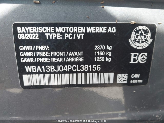 Aukcja sprzedaży 2023 Bmw 530i Xdrive, vin: WBA13BJ04PCL38156, numer aukcji: 12648254