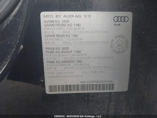 WA1LFCFP0EA070790 Audi Q5 2.0 Progressiv