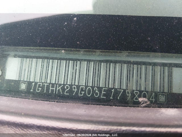 12641542 :رقم المزاد ، 1GTHK29G03E179804 vin ، 2003 Gmc Sierra 2500hd Sl/sle/slt مزاد بيع