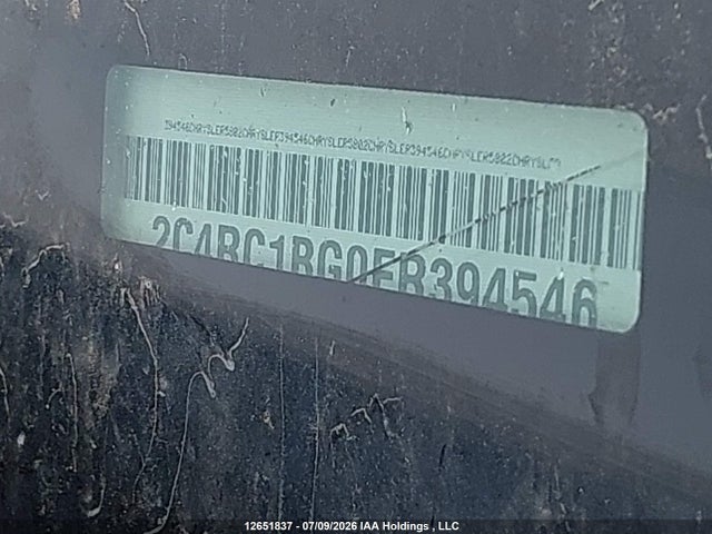 2014 Chrysler Town & Country Touring მანქანა იყიდება აუქციონზე, vin: 2C4RC1BG0ER394546, აუქციონის ნომერი: 12651837
