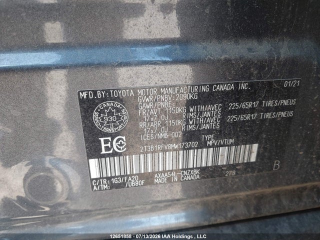 Toyota RAV4 LE 2021 2T3B1RFV8MW173702 Image 9