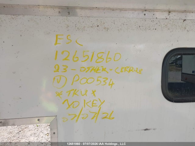 2023 Trailer Cirrus 820 Cirrus 820 მანქანა იყიდება აუქციონზე, vin: 820P00534, აუქციონის ნომერი: 12651860