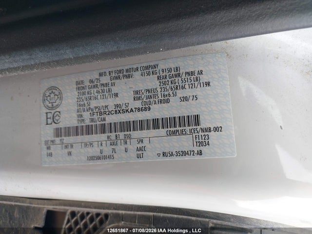 Ford Transit T-250 2025 1FTBR2C8XSKA78689 Image 19