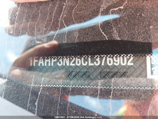 12651881 :رقم المزاد ، 1FAHP3N26CL376902 vin ، 2012 Ford Focus مزاد بيع