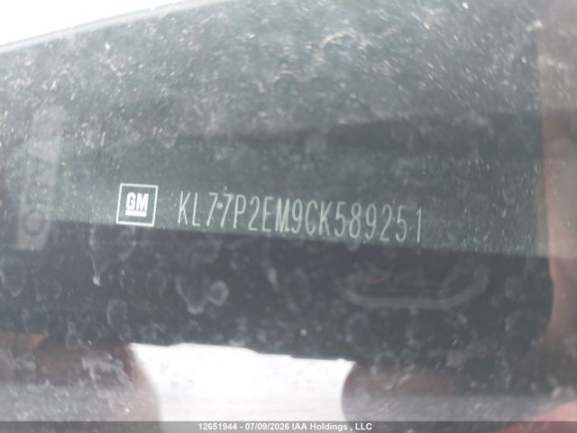 12651944 :رقم المزاد ، KL77P2EM9CK589251 vin ، 2012 Chevrolet Orlando 1lt/2lt مزاد بيع