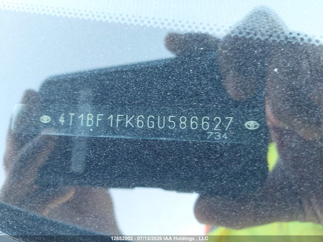 Aukcja sprzedaży 2016 Toyota Camry Le/xle/se/xse, vin: 4T1BF1FK6GU586627, numer aukcji: 12652002