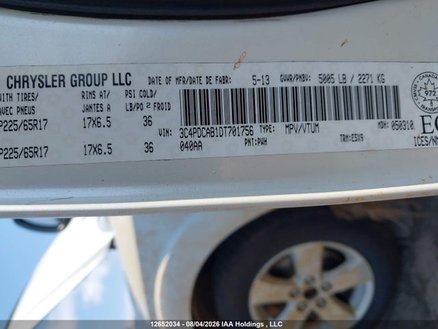 Продаж на аукціоні авто 2013 Dodge Journey Cvp/se Plus, vin: 3C4PDCAB1DT701756, номер лоту: 12652034