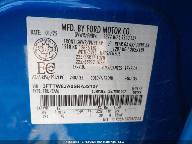 Ford Maverick Xlt 2025 3FTTW8JA0SRA32127 Image 19