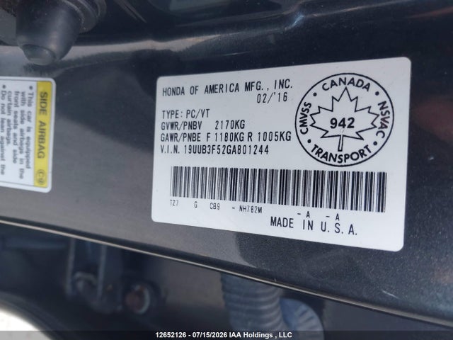 Acura TLX TECH 2016 19UUB3F52GA801244 Image 18