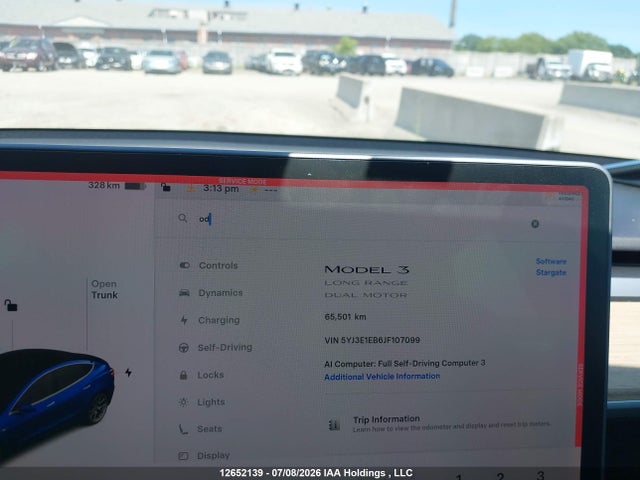 2018 Tesla Model 3 Long Range/performance მანქანა იყიდება აუქციონზე, vin: 5YJ3E1EB6JF107099, აუქციონის ნომერი: 12652139