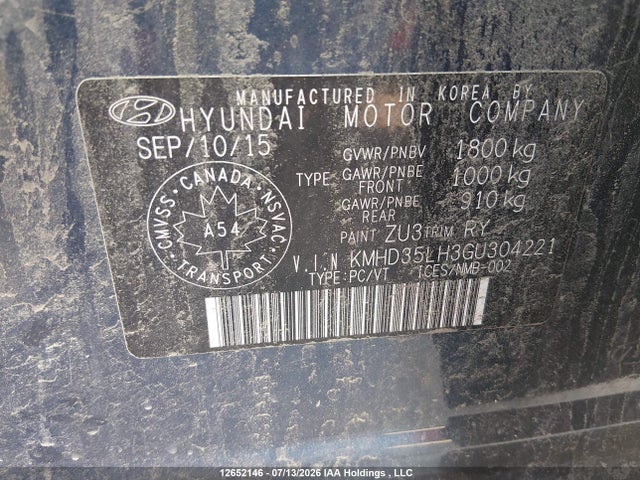 Hyundai ELANTRA GT 2016 KMHD35LH3GU304221 Image 9