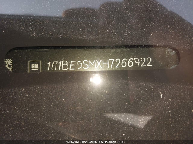 Продаж на аукціоні авто 2017 Chevrolet Cruze Lt, vin: 1G1BE5SMXH7266922, номер лоту: 12652157