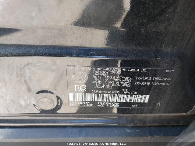 Toyota Rav4 Xle 2021 2T3R1RFV6MW147890 Image 9