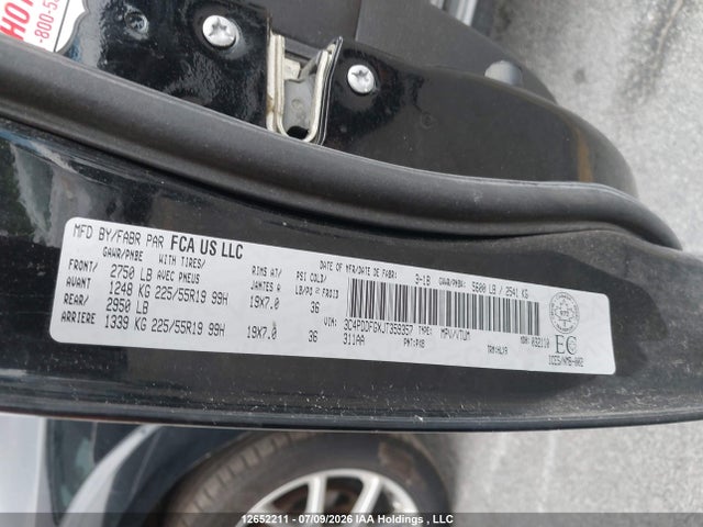 Aukcja sprzedaży 2018 Dodge Journey, vin: 3C4PDDFGXJT359357, numer aukcji: 12652211