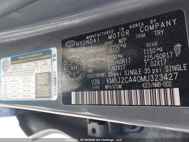Hyundai TUCSON SE 2021 KM8J2CA40MU323427 Image 19