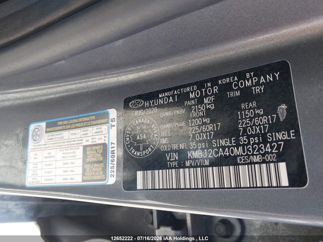 Hyundai TUCSON SE 2021 KM8J2CA40MU323427 Image 9