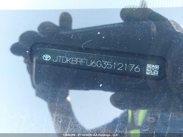2016 Toyota Prius Technology/touring მანქანა იყიდება აუქციონზე, vin: JTDKBRFU6G3512176, აუქციონის ნომერი: 12652259