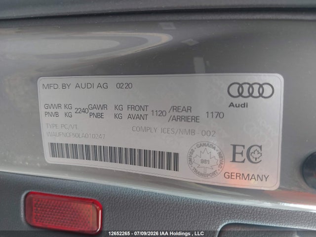 WAUFNCF50LA010247 Audi A5 QUATTRO